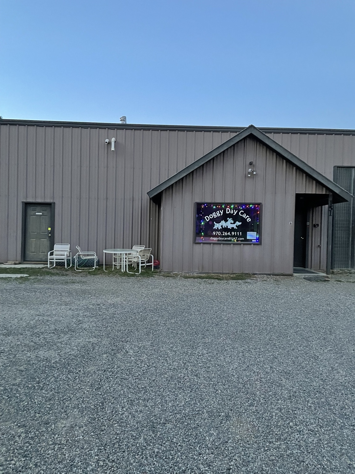 81147 Doggy Day Care building exterior in Pagosa Springs